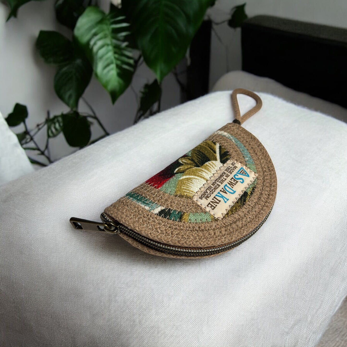 Sandstone SDK Coin Purse with Sage Ōhiʻa Flower Accents – Stylish & Sustainable (In-Stock)