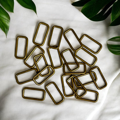 Rectangular Rings (Set of 20) – Durable Hardware in Nickel or Antique Brass